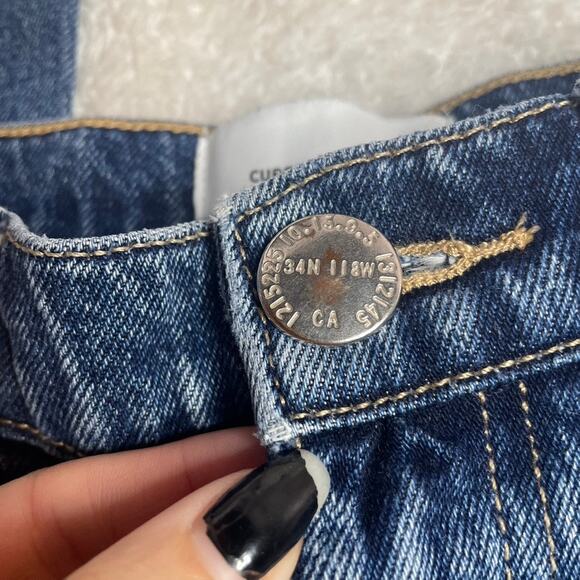 CURRENT ELLIOTT 23 Blue Jeans Straight Leg Slight Flare Denim High Waist Ankle - Picture 8 of 8